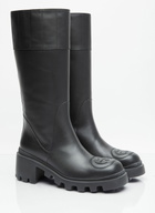 Gucci Interlocking G High Leather Boots