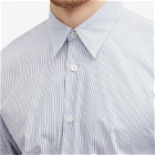 Dries Van Noten Men's Croom Stripe Poplin Shirt in Blue