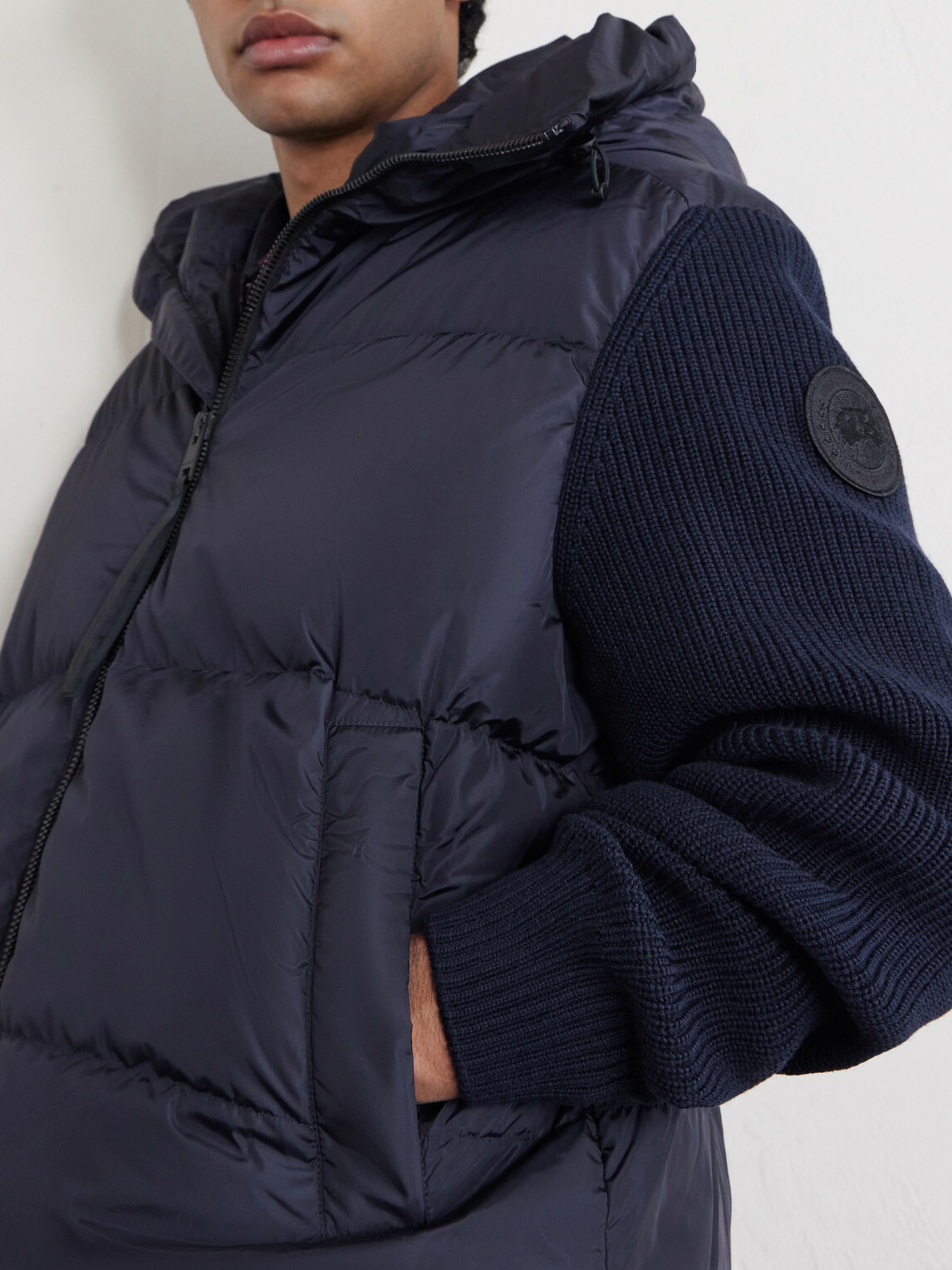 Canada Goose - HyBridge® Wool and Quilted Shell Hooded Down Jacket - Blue