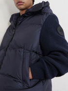 Canada Goose - HyBridge® Wool and Quilted Shell Hooded Down Jacket - Blue