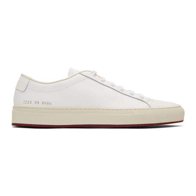 Photo: Common Projects White Premium Achilles Low Sneakers