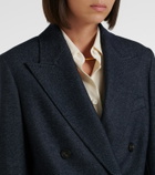 Eleventy Herringbone wool, cotton, and cashmere blazer