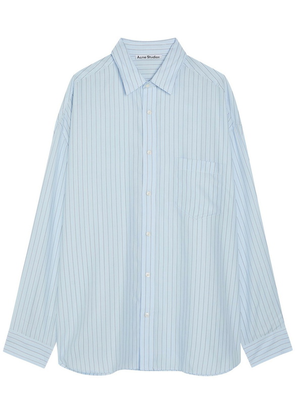 Photo: Acne Studios Striped Woven Shirt Blue