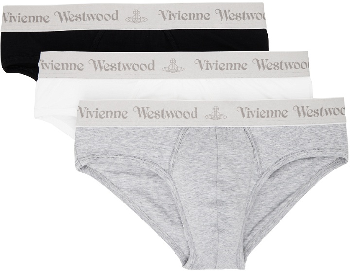 Photo: Vivienne Westwood Three-Pack Multicolor Logo Briefs