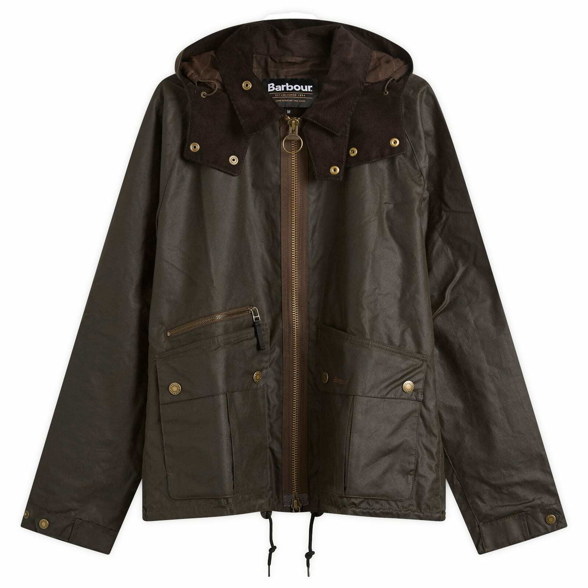 Barbour Men's Heritage+ Flyer Wax Field Jacket in Black Barbour