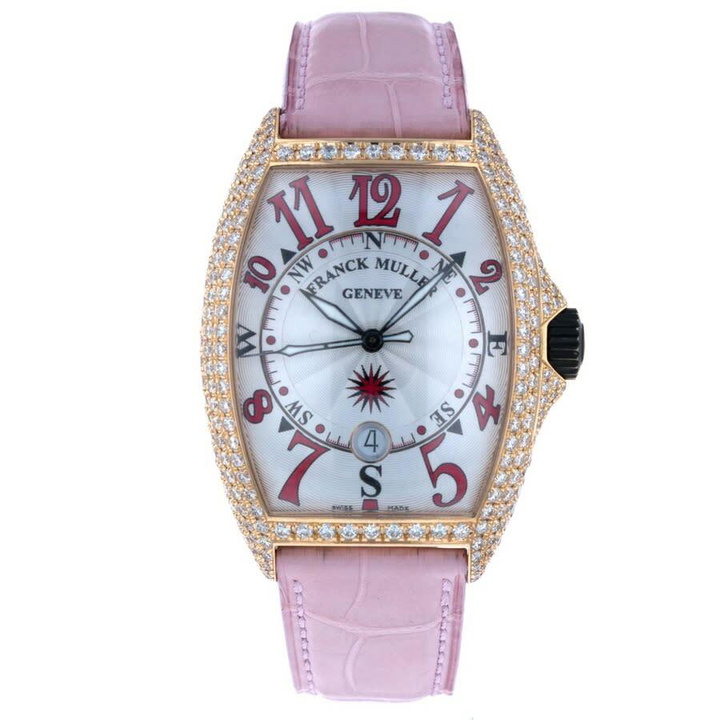 Photo: Franck Muller Cintree Curvex Mariner Automatic Diamond Silver Dial Ladies Watch 7080 SC DT D
