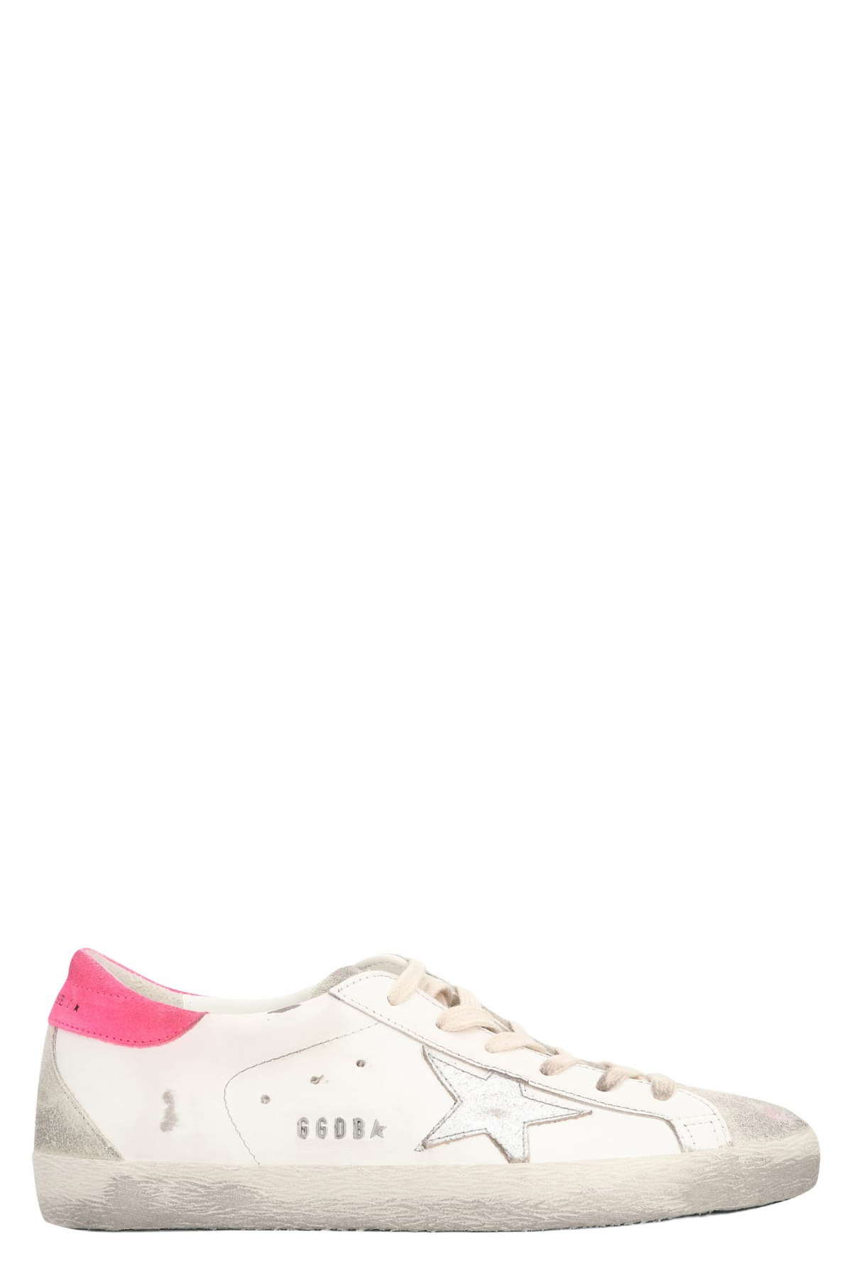 Golden Goose White and Silver Leopard Lurex Hi Star Sneakers