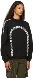 GCDS Black Chain Sweatshirt