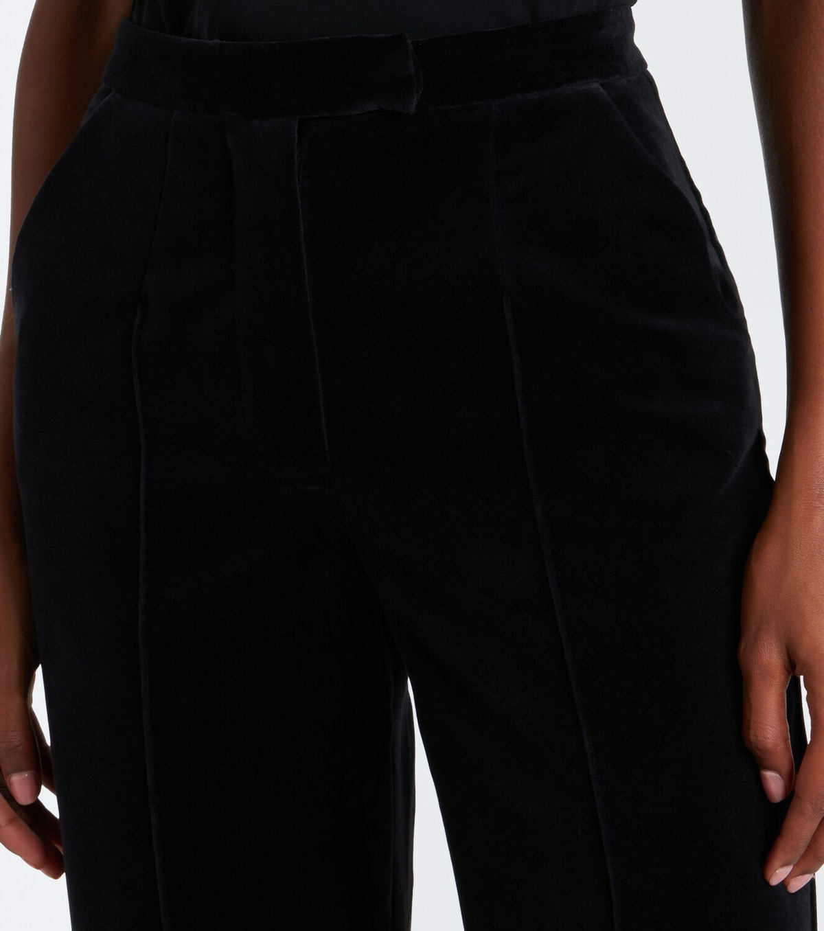 Costarellos Avice cotton velvet flared pants