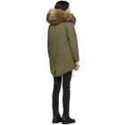 Mr and Mrs Italy Green Midi Fur Jazzy Parka