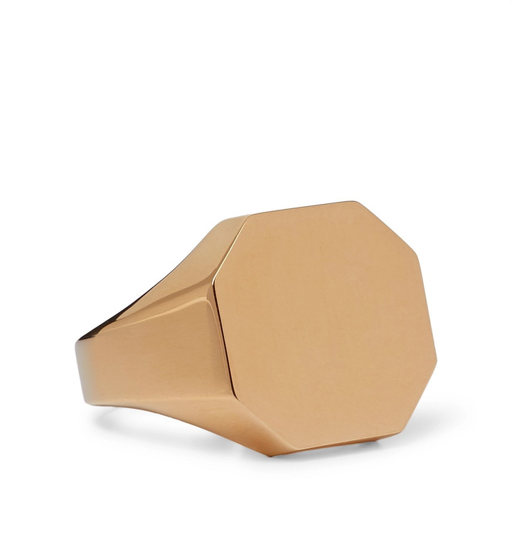 Photo: Bottega Veneta - Gold-Plated Signet Ring - Gold