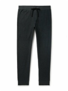 James Perse - Thermal Tapered Waffle-Knit Brushed Cotton and Cashmere-Blend Sweatpants - Gray
