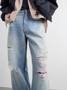 NAHMIAS - Wide-Leg Distressed Jeans - Blue