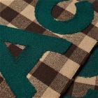 Acne Studios Men's Veda Logo Check Scarf in Brown/Green