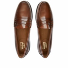 Bass Weejuns Men's Larson Penny Loafer in Mid Brown Leather