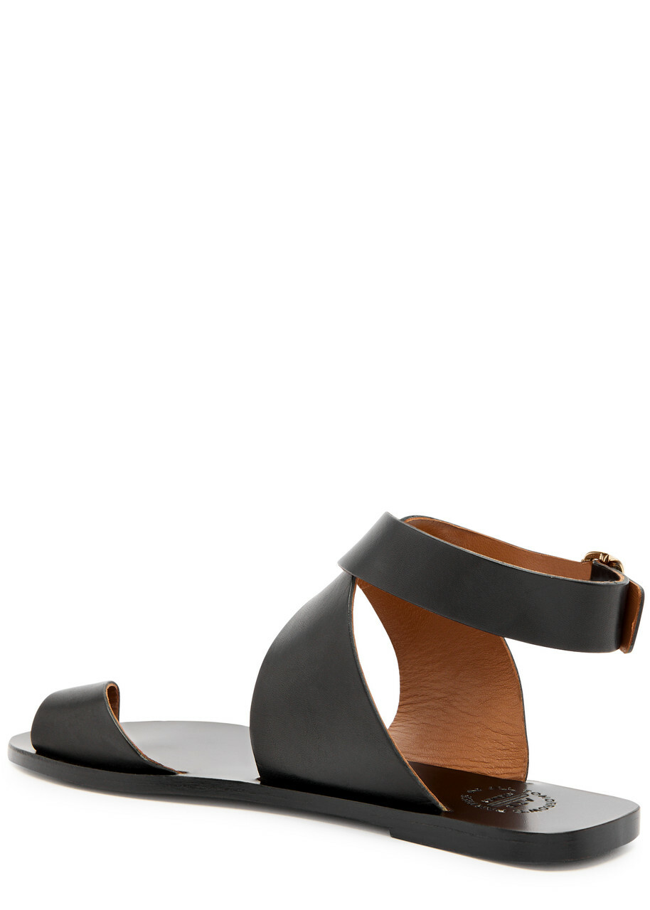 Atp Atelier Montagano Leather Sandals Black
