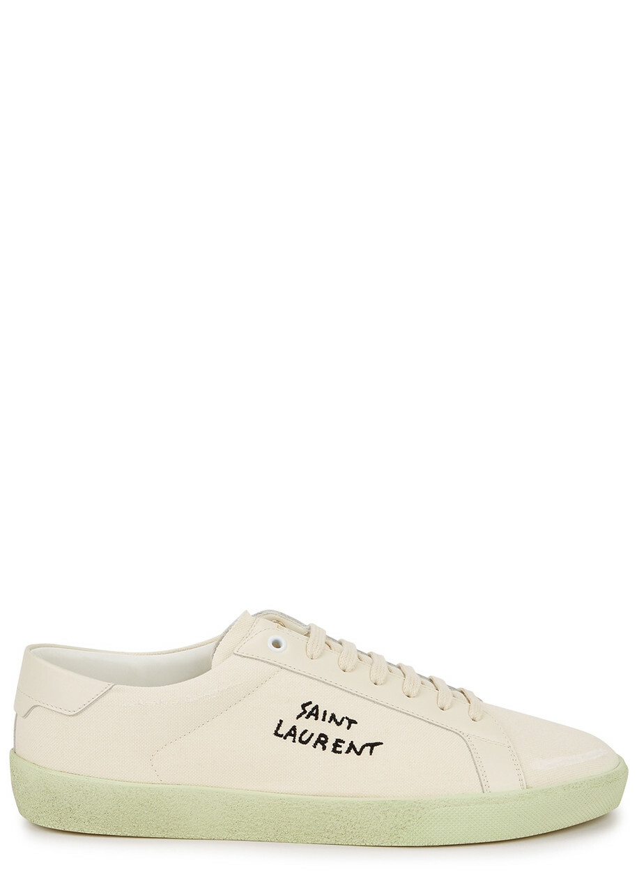 Saint Laurent Court Off-white Canvas Sneakers, Sneakers, Off-white