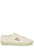 Saint Laurent Court Off-white Canvas Sneakers, Sneakers, Off-white