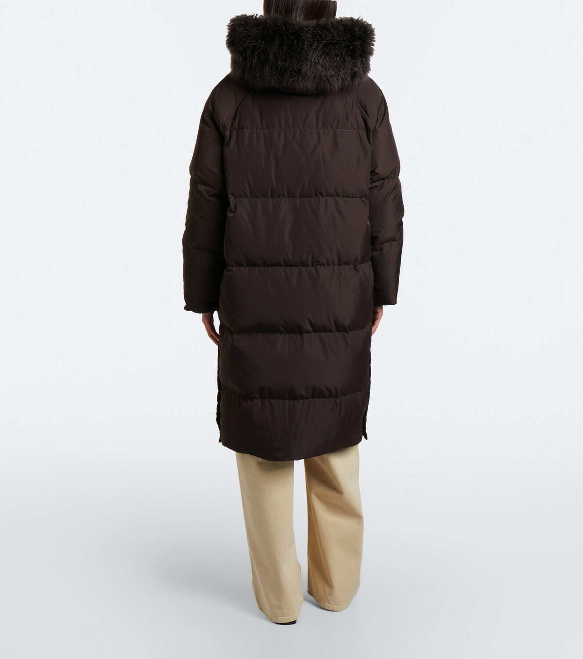 Yves Salomon Shearling-trimmed down coat