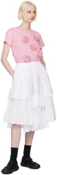 Comme des Garçons Girl White Tiered Midi Skirt