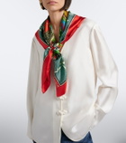 Alémais Ace printed silk scarf