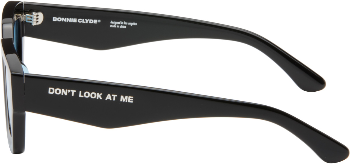 BONNIE CLYDE Black & Blue Karate Sunglasses