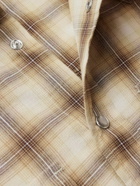 TOM FORD - Checked Cotton-Blend Western Shirt - Neutrals