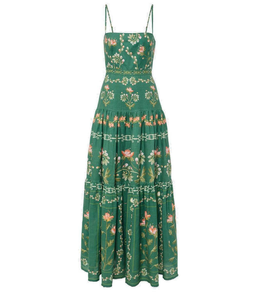 green teardrop lace maxi dress HAZELLE V NECK PUFF SLEEVE LACE MAXI DRESS