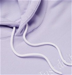 Nike - Logo-Embroidered Fleece-Back Cotton-Blend Hoodie - Purple
