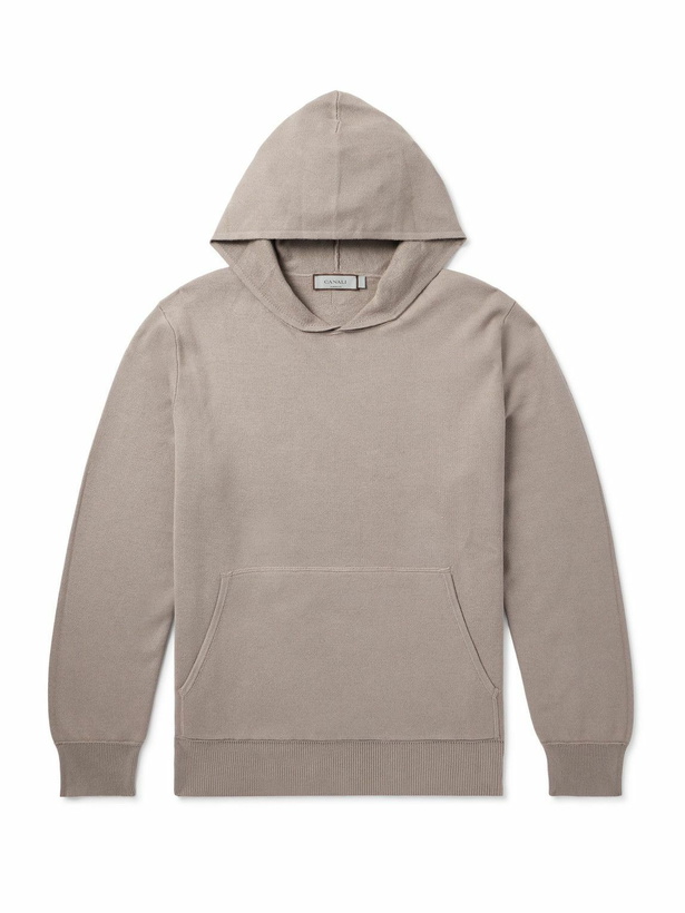 Photo: Canali - Cotton and Modal-Blend Hoodie - Neutrals