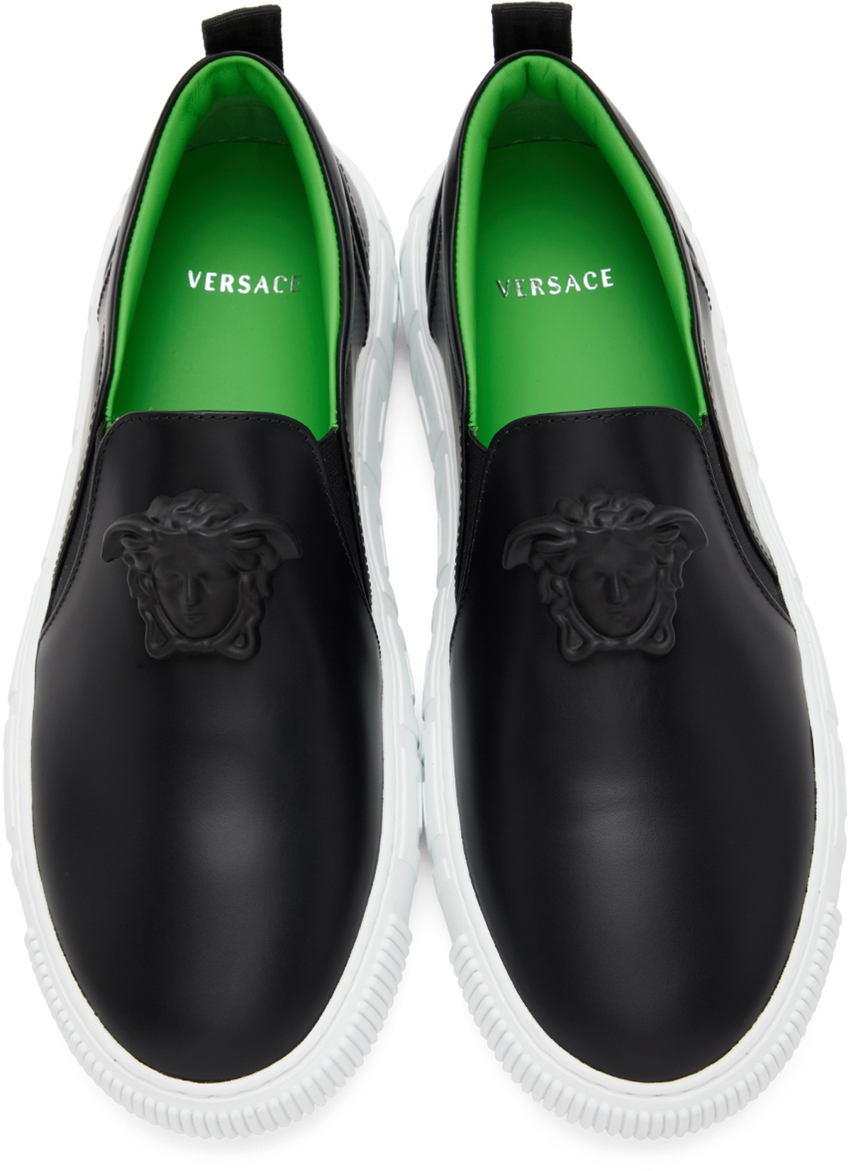 Versace Black Medusa Slip-On Sneakers Versace