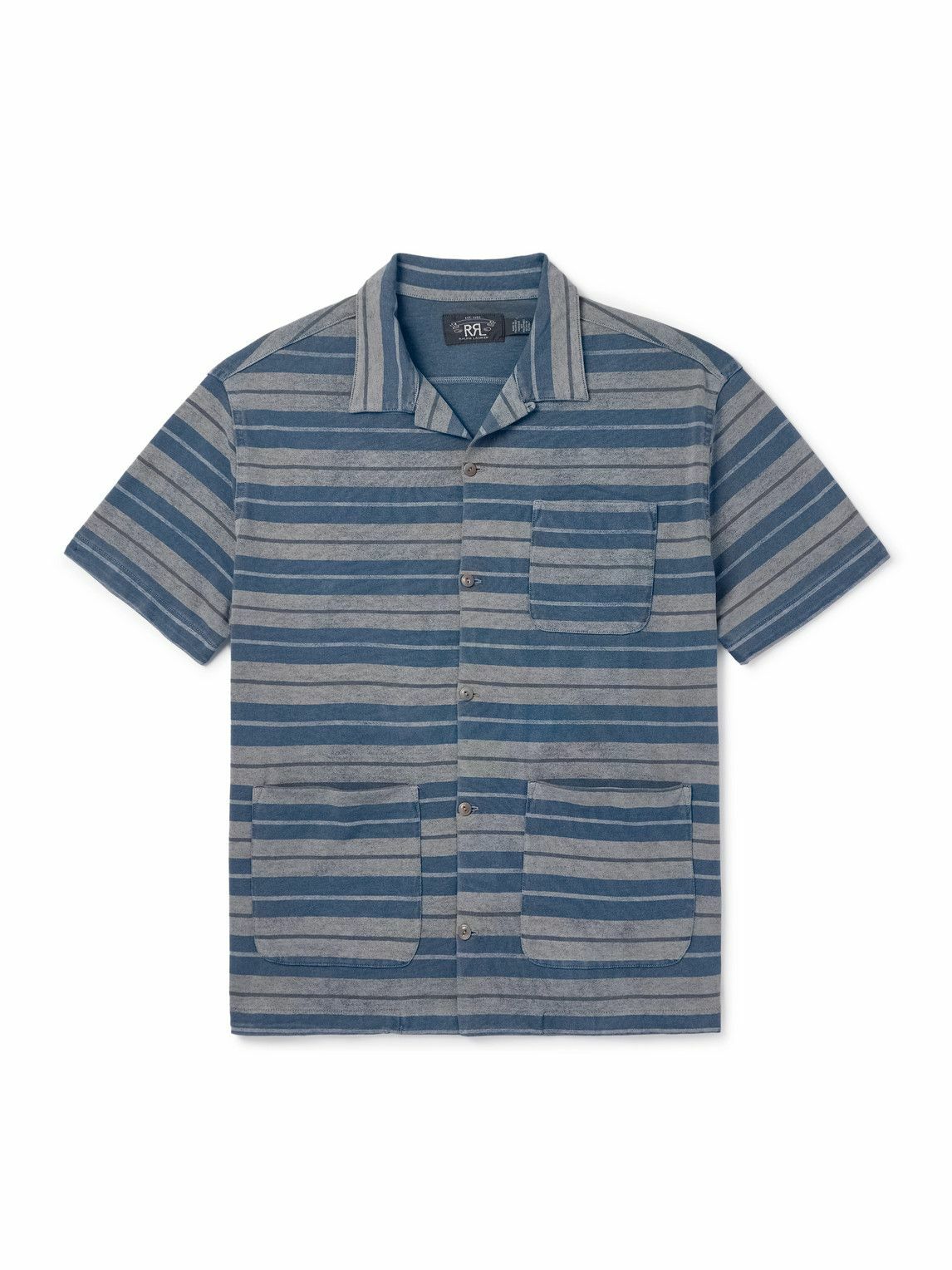 トップス Polo Ralph Lauren FARRELL Native Shirts RRL - Farrell Checked Cotton Shirt - Blue RRL