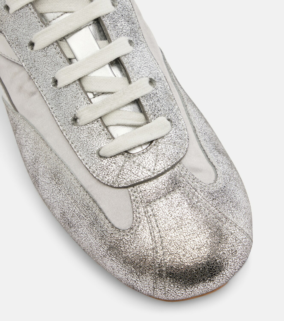 McQueen Metallic leather sneakers