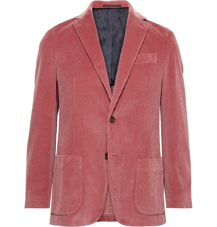 Photo: Sid Mashburn - Kincaid No. 1 Slim-Fit Unstructured Garment-Washed Cotton-Corduroy Suit Jacket - Pink