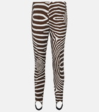 Bogner Elaine zebra-print stirrup ski pants