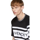 Givenchy Black and White Embroidered Logo T-Shirt