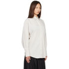 TOTEME Off-White & Blue Oversized Striped Shirt