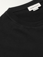 Alexander McQueen - Logo Webbing-Trimmed Cotton-Jersey T-Shirt - Black