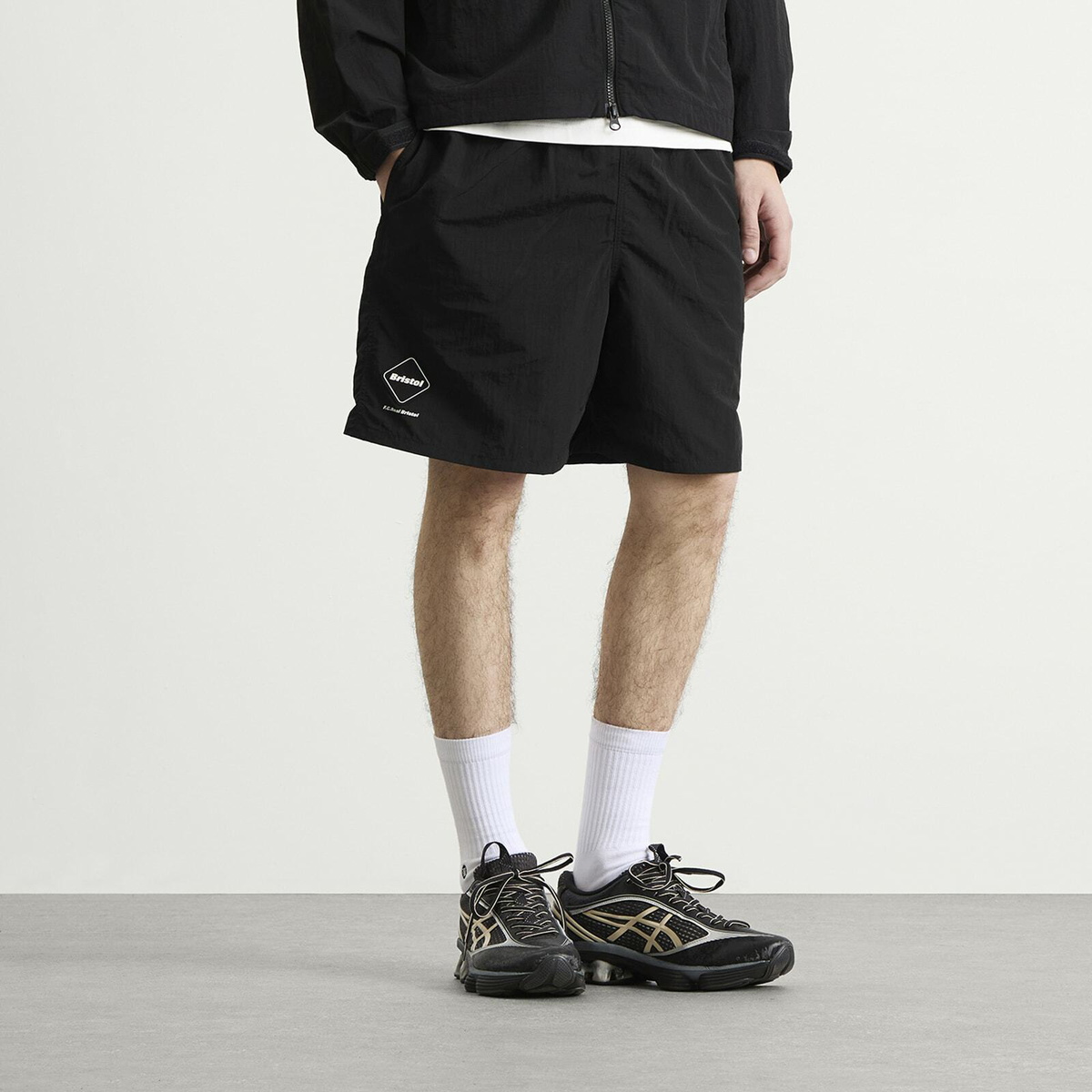 F.C. Real Bristol Men's Nylon Easy Shorts in Black F.C. Real Bristol