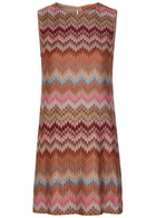 Missoni Chevron Fine-knit Mini Dress Pink