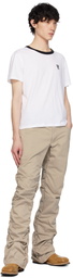 MISBHV Beige Cotton Twill Stacked Trousers