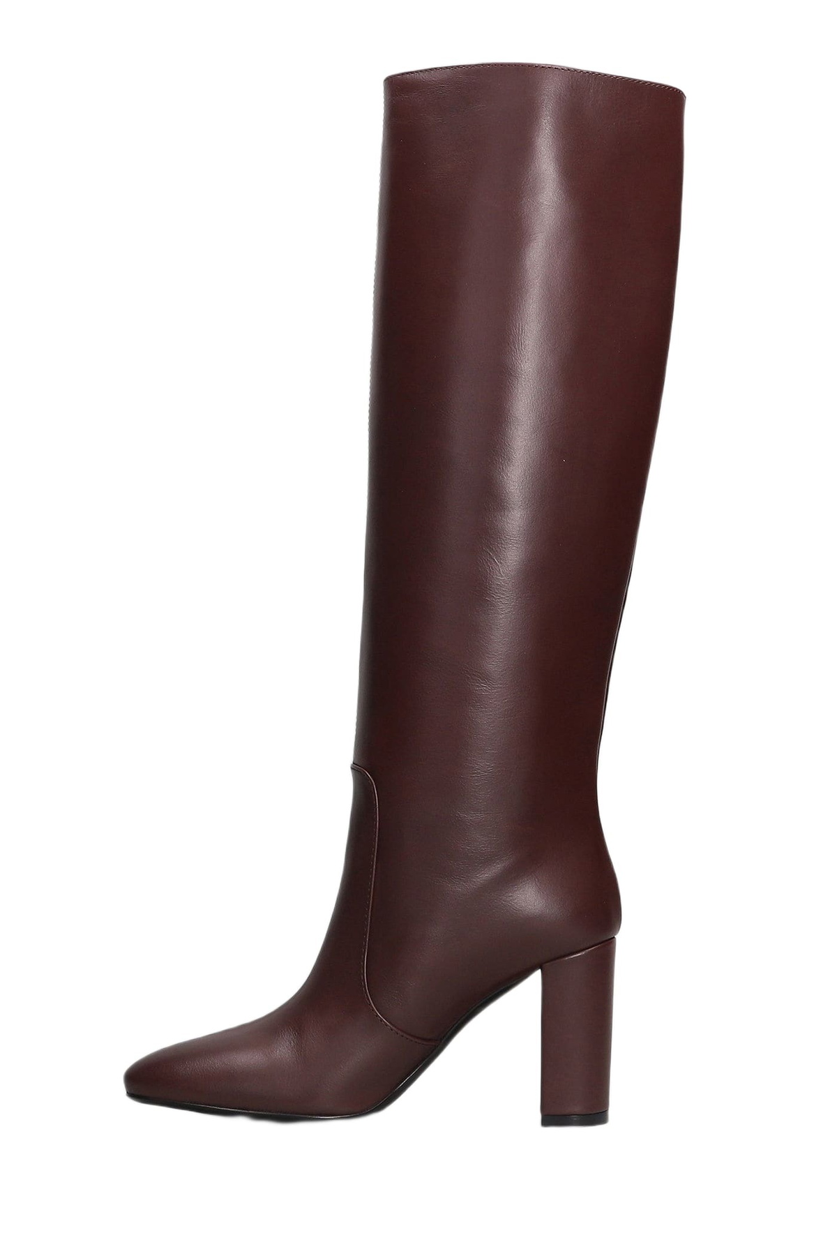 Via Roma 15 High Heels Boots In Bordeaux Leather