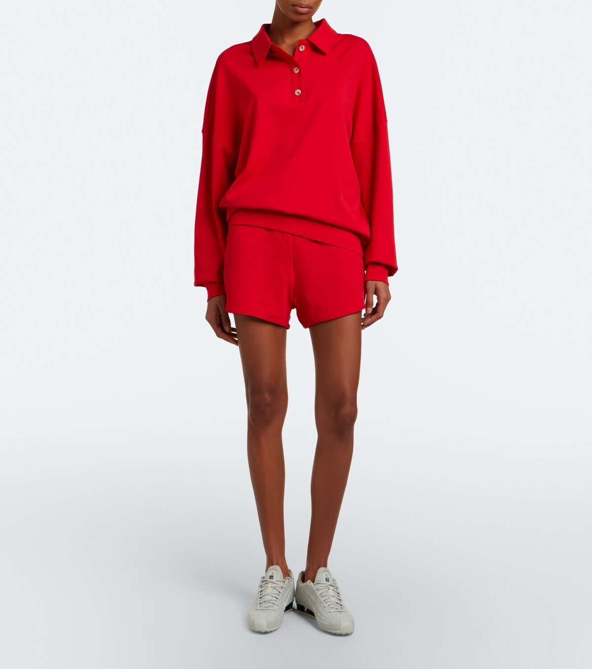 Norba Julia cotton jersey polo sweatshirt