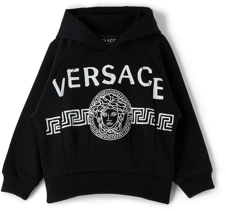 Photo: Versace Baby Black Medusa Greca Hoodie