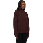 ISSEY MIYAKE Brown Backpack Knit Turtleneck