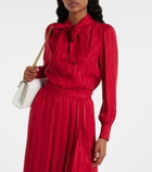 Gucci Interlocking G silk jacquard blouse