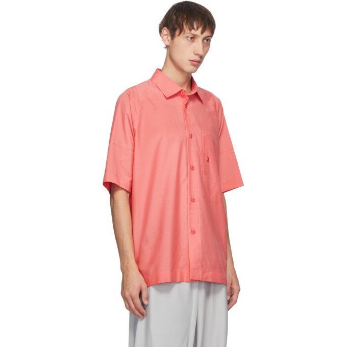132 5. ISSEY MIYAKE Pink Men 1 Short Sleeve Shirt 132 5. ISSEY MIYAKE