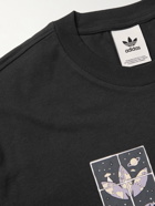 adidas Originals - Area 33 Logo-Print Cotton-Jersey T-Shirt - Black