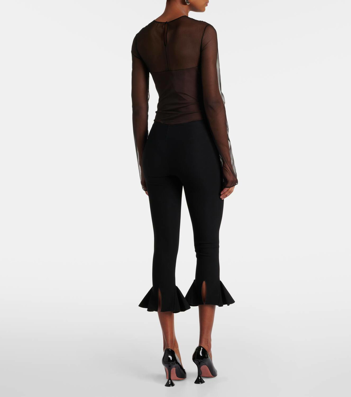 Nensi Dojaka Cropped flared capri pants