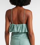 Marant Etoile Djimia halterneck cotton-blend voile top